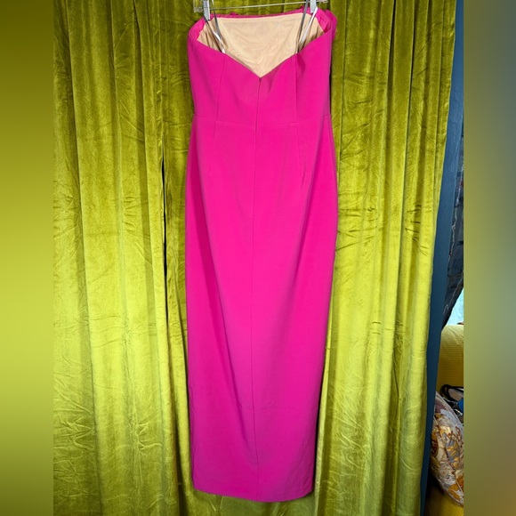 ML Monique Lhuillier Pink Gemma Appliqué Strapless Gown. Size 14. Retail $595 - Picture 12 of 12